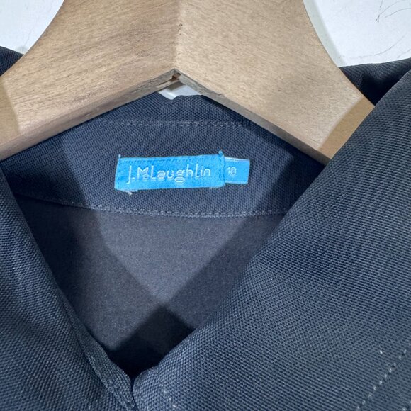 J. McLaughlin Women’s Sleeveless Collared Belted Black Dress size 10 - Picture 7 of 8